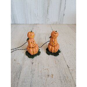 Lemax Pumpkin Jack O'Lantern stack Halloween village accessory set